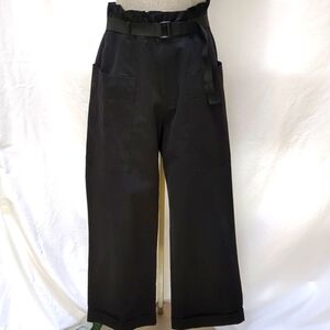 Zara NWOT Paper Bag High Waist Cargo Pants Size Medium